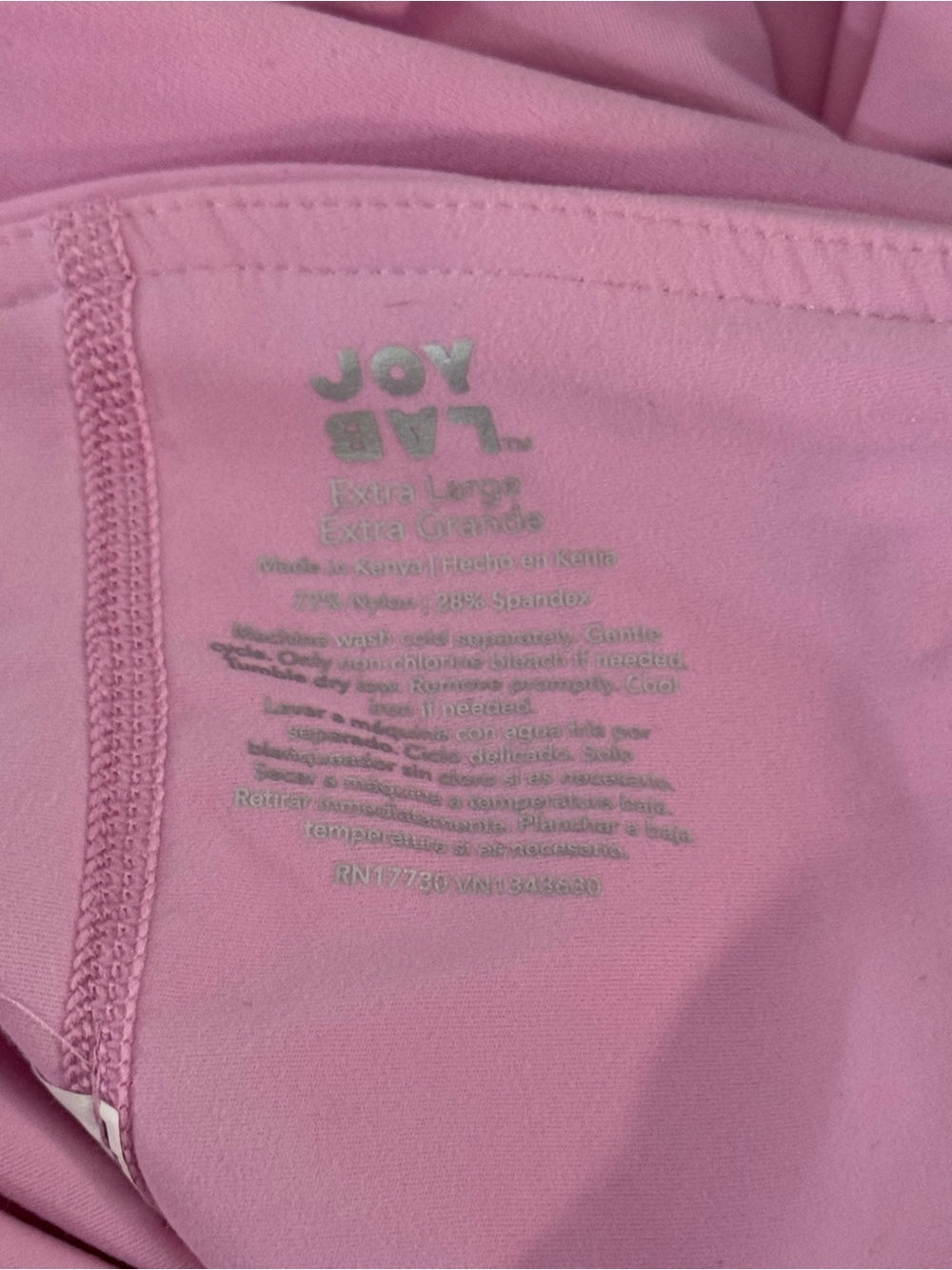 JoyLab Pink Fold-Over Waist Bike Shorts - Picture 2 of 10